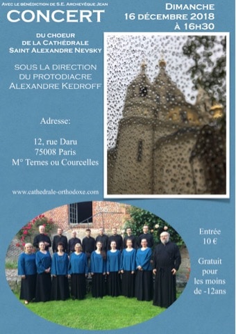 Concert des chœurs de la cathédrale saint-alexandre-nevsky